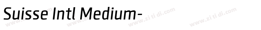 Suisse Intl Medium字体转换